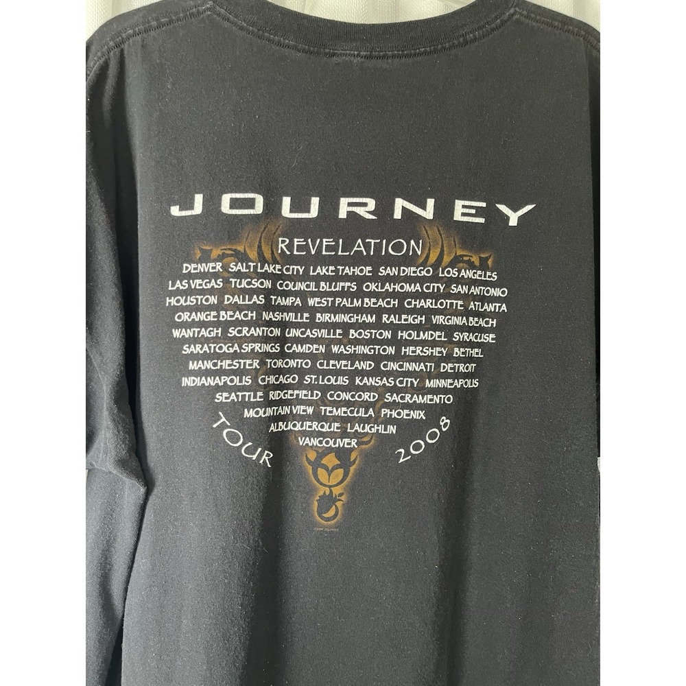 Journey Band T Shirt Revelation Tour 2008 Size 2X Anvil Tear Away Label - Picture 4 of 6